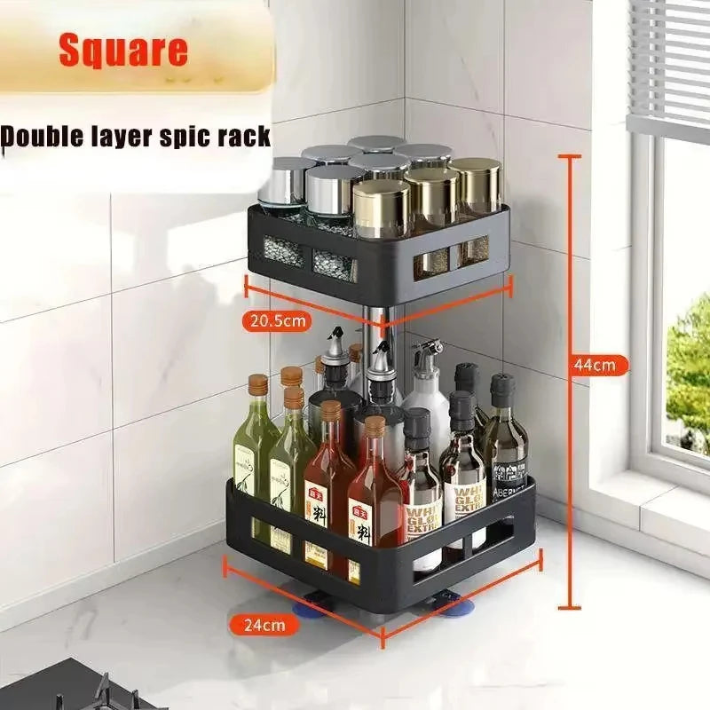 Organizador Giratorio de Cocina 360º - Especiero y Almacenaje Rotatorio Multiusos