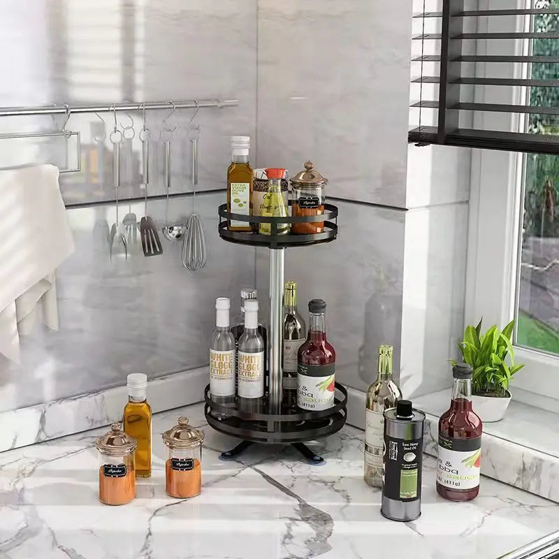 Organizador Giratorio de Cocina 360º - Especiero y Almacenaje Rotatorio Multiusos