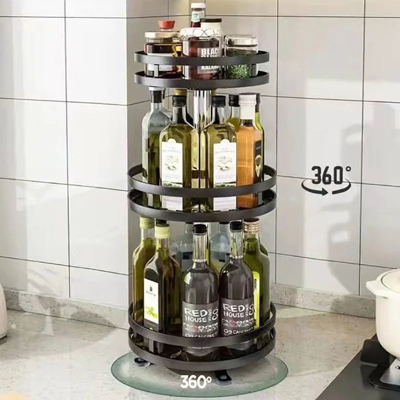 Organizador Giratorio de Cocina 360º - Especiero y Almacenaje Rotatorio Multiusos