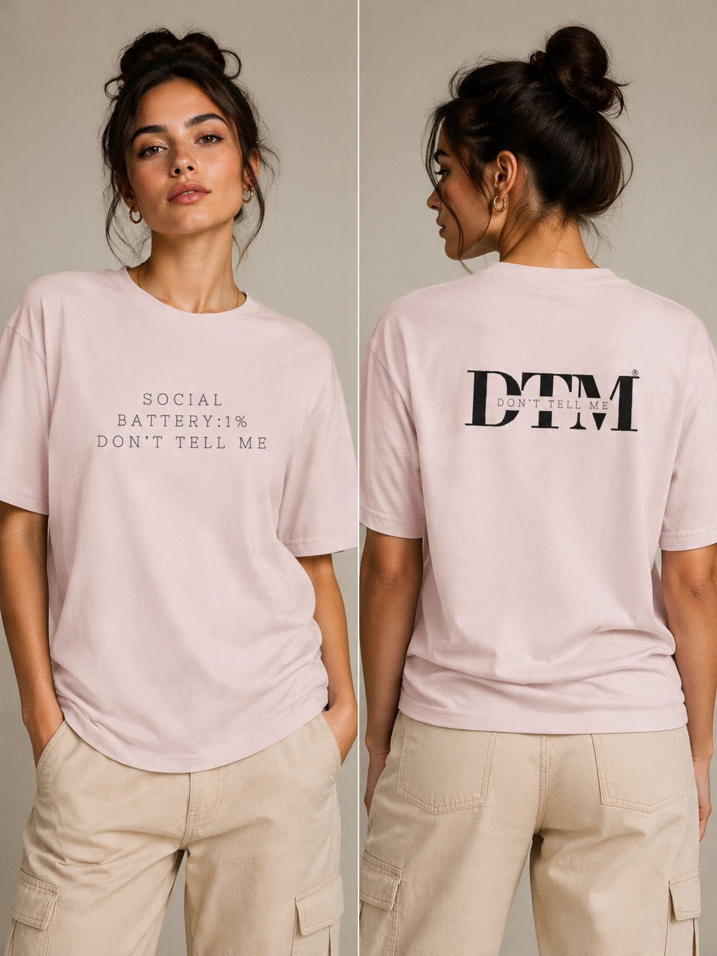Camiseta "Social Battery: 1% Don't Tell Me"